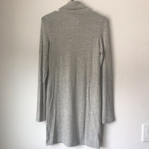 Grey One Step Up Turtle Neck Long Sleeve Dress - Picture 3 of 5
